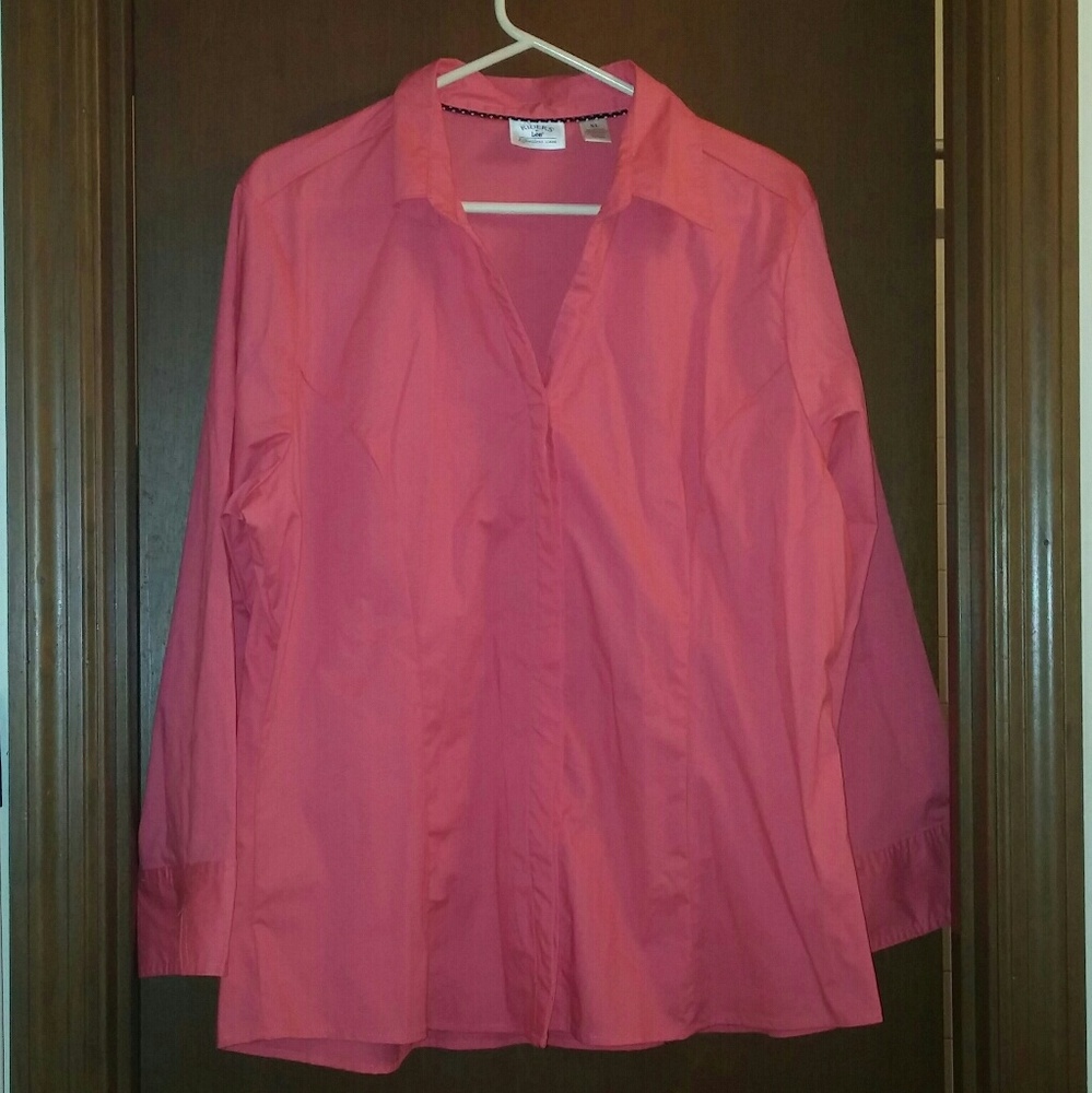 **Coral Button Blouse
